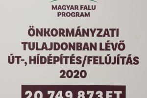 Magyar Falu Program Önkormányzati Tulajdonban lévő út-, hídépítés/felújítás 2020