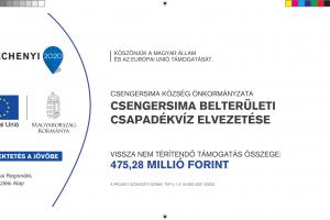  Top-2.1.3-16-SB2-2021-00023 pályázat Csengersima belterület csapadékvíz elvezetés